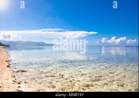 Unglaubliche Lichteffekte auf Sand Strand, Gili Trawangan, Indonesien Stockfoto