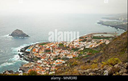 Garachico Stadt viewscape an der Küste von Teneriffa, Kanarische Inseln, Spanien Stockfoto