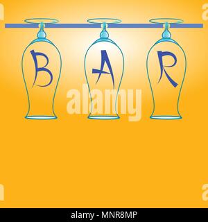 Bar einfache Poster niedlich Vector Illustration Stock Vektor