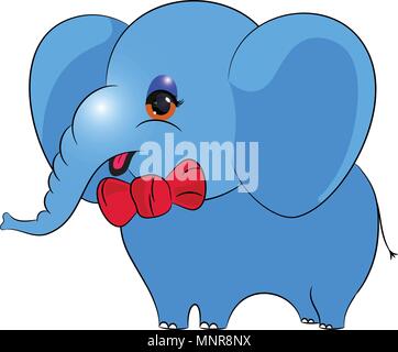 Blue Elephant vektor Niedlich süß Abbildung Stock Vektor
