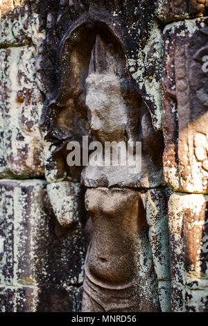 Reliefs in Preah Khan in Angkor Archäologische Stätten in Kambodscha Stockfoto