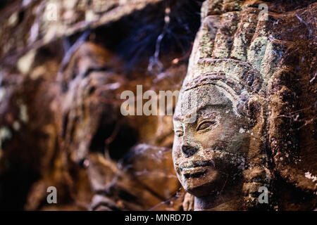 Reliefs in Terrasse der Aussätzige König in Angkor archäologische Gebiet in Kambodscha Stockfoto
