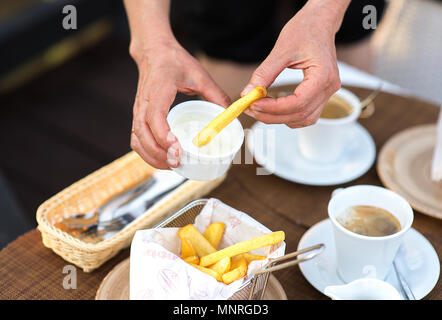 Frische Pommes Frites Stockfoto