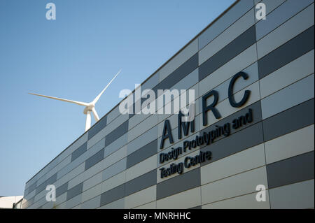 Außenbereich des AMRC Design Prototyping and Testing Centre in Sheffield, Großbritannien, mit fortschrittlicher Technik, Innovation und Fertigungsforschung Stockfoto