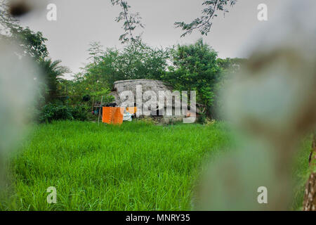 Ein ländliches Haus in Khulna, Bangladesh. Stockfoto