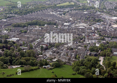 Luftaufnahme von Skipton Zentrum, North Yorkshire, UK Stockfoto