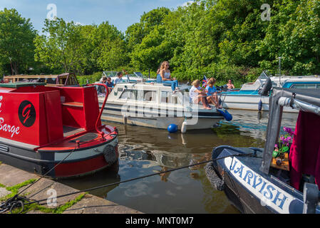 Lymm. Cheshire. North West England. Bridgewater Canal. Stockfoto