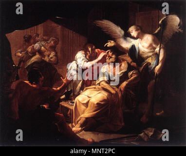 Heilung von alten Tobit der ersten Hälfte des 18. Jahrhunderts. 966 Paul Troger - Heilung von alten Tobit - WGA 23072 Stockfoto