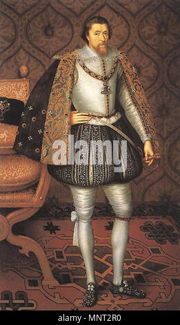 Englisch: King James I von England der ersten Hälfte des 17. Jahrhunderts. 966 Paul van Somer- König James I von England - WGA 21637 Stockfoto