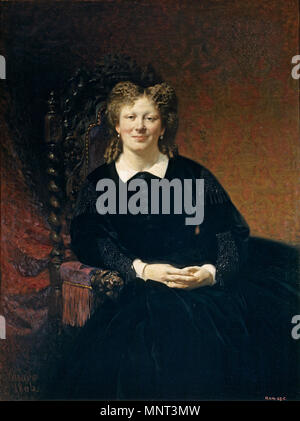 744 José Casado del Alisal-Retrato de una dama Francesa Stockfoto