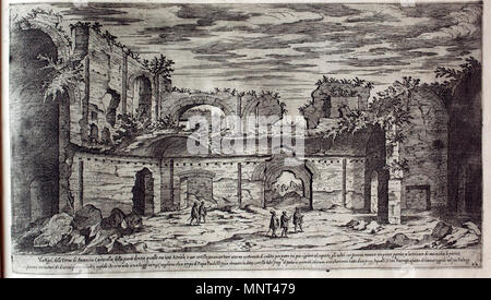 Antonino Vestigij delle Terme di Caracalla, Della parte Dentro, Qualle era uno Atriolo.. 1575. 972 Peracvestigi 157523 Stockfoto