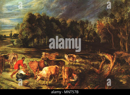 Landschaft mit Kühen circa 1636. 976 Peter Paul Rubens - Landschaft mit Kühen - WGA 20405 Stockfoto