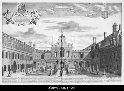 . Englisch: Blick von Peterhouse, Cambridge von David Loggan, veröffentlicht 1690. 1690. David Loggan (1634 - 1692) Beschreibung englischer Künstler und Graveur Geburtsdatum / Tod August 1634 Juli 1692 Ort der Geburt / Tod in Danzig London Authority control: Q 5236742 VIAF: 88085606 ISNI: 0000 0001 1856 4291 ULAN: 500030441 84133161 LCCN: n GND: 131599224 WorldCat 979 Peterhouse, Cambridge durch Loggan 1690 - gbooks LRyW 146 uwpUC PA 25. Stockfoto