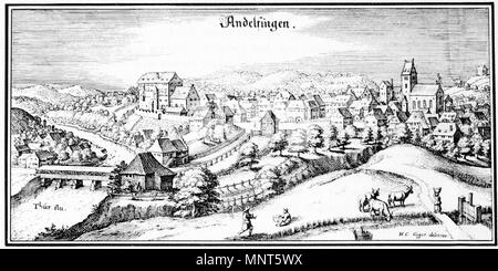 Anzeigen von Andelfingen, Schweiz 1642. Matthäus Merian (1593 - 1650) Alternative Namen Matthäus Merian der Ältere; Matthaeus Merian; Matthias Merian Beschreibung Schweizer Kupferstich Kupferstecher und Verleger Geburtsdatum / Tod am 22. September 1593 vom 19. Juni 1650 Ort der Geburt / Todes Basel Bad Schwalbach Arbeitsort Schweiz (Zürich, Basel), in Frankreich (Nancy, Paris), Niederlande, Deutschland (Straßburg, Augsburg, Stuttgart, Oppenheim, Frankfurt) Kontrolle: Q 57968 VIAF: 32000392 ISNI: 0000 0001 2126 6236 ULAN: 500010137 50035966 LCCN: n NLA: 35706082 WorldCat 885 Merian Andelfingen Stockfoto