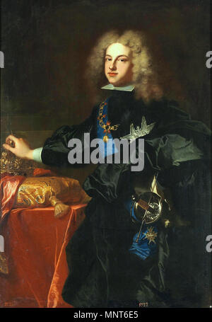 Felipe V de España. Español: Retrato del rey Felipe V de España (1683-1746), Que fue Nieto del rey Luis XIV de Francia y el Primer monarca de La Casa de Borbón en España. . 1701. 981 Philip 5 Spanien 2 Stockfoto