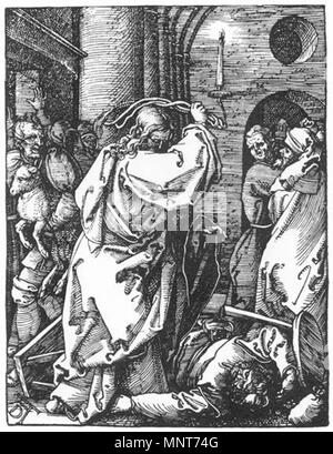 Englisch: Kleine Leidenschaft: 7. Christus Fahren die Händler aus dem Tempel 1511. 984 Piccola passione 07. Stockfoto