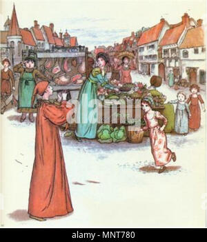 . Britische Maler, Schriftsteller, Illustrator und Autor der Kinder 985 Rattenfänger - Abbildung von Kate Greenaway - Project Gutenberg eText 18343 Stockfoto