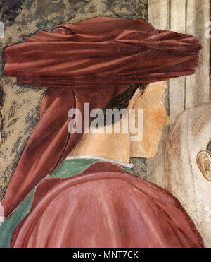 2b. Treffen zwischen der Königin von Saba und König Salomo zwischen 1452 und 1466. 985 Piero della Francesca - 2 b. Treffen zwischen der Königin von Saba und König Salomo - WGA 17503 Stockfoto