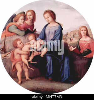 Madonna mit Kind und St Marguerite, St. Martin und Engel ca. 1520. 986 Piero di Cosimo 029 Stockfoto