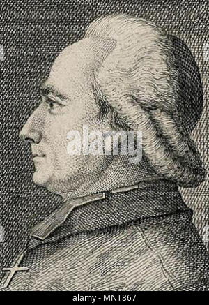 . Français: Pierre Louis de la Rochefoucauld-Bayers (1744-1792), évêque de Saintes, député du clergé aux Etats-Généraux de 1789 par la sénéchaussée de Saintes 988 Pierre-Louis de La Rochefoucauld-Bayers Stockfoto