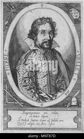 . Englisch: Portrait von Pierre Vallet, 1608 veröffentlicht im Jardin du Roy tres chrestien. 1608. Pierre Vallet Vallet -1608-653 988 Pierre-x1024 Stockfoto