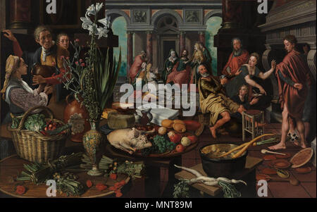 Christus im Haus von Marta und Maria 1553. 989 Pieter Aertsen 018 Stockfoto