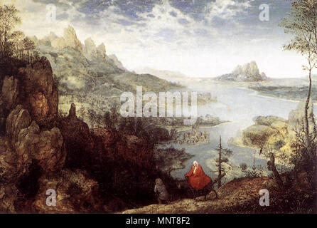 Landschaft mit der Flucht nach Ägypten 1563. 990 Pieter Bruegel der Ältere - Landschaft mit der Flucht nach Ägypten - WGA03341 Stockfoto