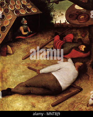 Das Schlaraffenland (Detail) 1567. 990 Pieter Bruegel der Ältere das Schlaraffenland (Detail) - WGA 3509 Stockfoto