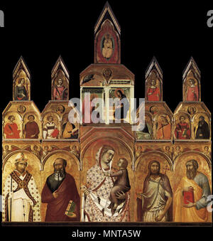 Polyptychon 1320. 996 Pietro Lorenzetti - polyptychon - WGA 13536 Stockfoto