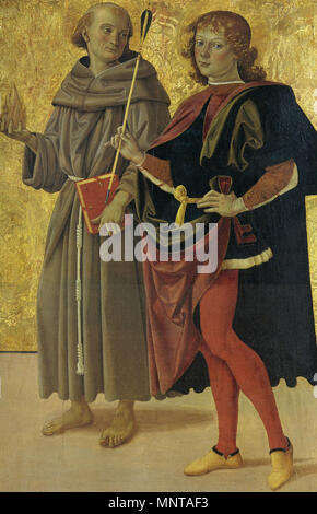 . Pietro Perugino: Sant'Antonio da Padova e San Sebastiano. Kat.-Nr. 11 in Vittoria Garibaldi: Perugino. Catalogo Completo. Octavo, Firenze 2000, ISBN 88-8030 -091-1. ca. 1476-78. Pietro Perugino (1446-1524), alternative Namen Geburt Name: Pietro Vannucci Beschreibung italienischer Maler Geburtsdatum / Tod zwischen ca. 1445 und ca. 1448 1523 Ort der Geburt / Todes Città della Pieve Fontignano Arbeit Lage Perugia, Florenz, Rom, Orvieto Authority control: Q 5827 VIAF: 228460912 ISNI: 0000 00038692 0520 ULAN: 500024544 LCCN: n 84039337 WGA: PERUGINO, Pietro WorldCat 997 Pietro Stockfoto