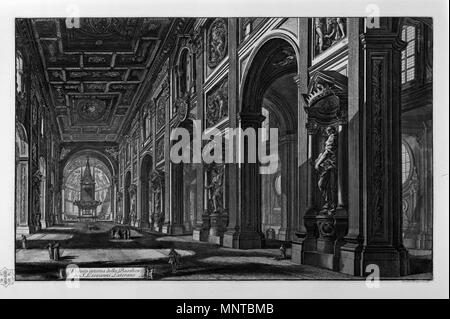 Italiano: Veduta interna della Basilica di S. Giovanni Laterano 1748-1774. 1001 Piranesi -16016 Stockfoto