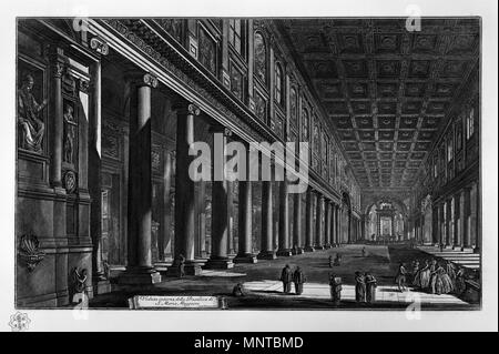 Italiano: Veduta interna della Basilica di S. Maria Maggiore 1748-1774. 1001 Piranesi -16019 Stockfoto