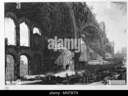 Veduta degli Avanzi del Tablino della Casa Aurea di Nerone detti volgarmente Il Tempio della Pace 1748-1774. 1001 Piranesi -17019 Stockfoto