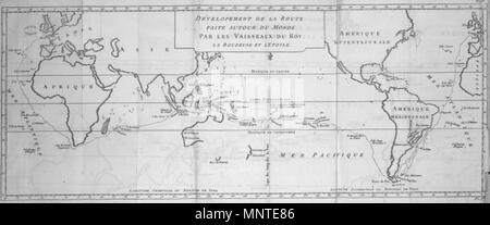 . Abbildungen de Voyage Autour du Monde; Louis-Antoine de Bougainville,: Saillant et Nyon (Paris), 1772. 1772. Unbekannt 1009, Planche 01. Stockfoto