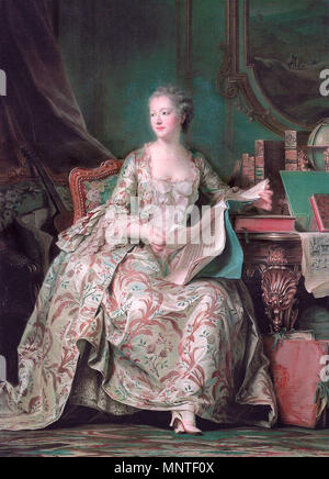 . Englisch: in voller Länge Porträt der Marquise de Pompadour Français: Portrait de Pied de La Marquise de Pompadour. zwischen 1748 und 1755. 1012 Pompadour 6 Stockfoto