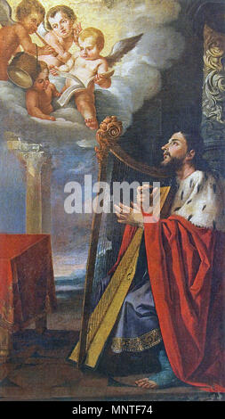 . Español: David penitente, Morella, Iglesia arciprestal de Santa María. ca. 1685. Pablo Pontons Pontons 1013 - David - Morella Stockfoto