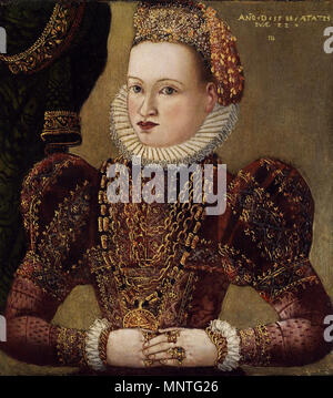 . Deutsch: Bildnis einer adeligen Dame im Alter von 22 Jahren. 1588. Art und Weise der Ludger Tom Ring der Jüngere (1522-1584) deutscher Maler Geburtsdatum / Tod 1522 1584 Ort der Geburt / Todes Münster (Westfalen) Brunswick Standort Braunschweig, Münster (Westfalen) Kontrolle: Q 459274 VIAF: 47572707 ISNI: 0000 0000 6677 3111 ULAN: 500024637 LCCN: Nr 00014265 WGA: RING, Ludger Tom, die jüngeren WorldCat 1017 Portrait einer Edelfrau (Art und Weise von Ludger Tom Ring dJ) 2 Beschreibung Stockfoto