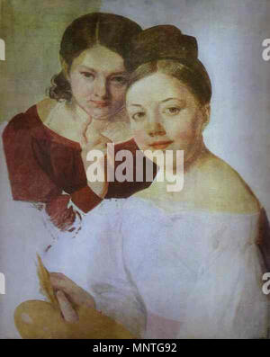 . Alexey Venetsianov. Portrait von Artist's Töchter Alexandra und Felisata. 1830. Öl auf Leinwand. Das Russische Museum, St. Petersburg, Russland. http://www.abcgallery.com/V/venetsianov/venetsianov.html. Alexey Venetsianov (1780-1847) Alternative Namen English: Alexei Gawrilowitsch Wenezianow Englisch: Alexey Gavrilovich Venetsianov Русский: Алексей Гаврилович Венецианов Beschreibung russische Maler Geburtsdatum / Tod 18. Februar 1780 vom 16. Dezember 1847 Ort der Geburt / Tod Moskau Tver Arbeitsort St. Petersburg, Moskau, Twer Authority control: Q 515879 VIAF: ISNI: 0000 59877754 Stockfoto