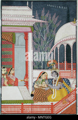 . Englisch: Anzeige Artist: Bhagwan Erstellungsdatum: Ca. 1790-1810 Anzeige Abmessungen: 9 3/16 x 6 3/16 in. (23,3 cm x 15,7 cm) Kreditlinie: Edwin Binney 3 Sammlung Beitritt Artikelnummer: 1990.1114 Sammlung: <a href='Http://www.sdmart.org/art/our-collection/asian-art' rel='nofollow'> Die San Diego Museum der Kunst</a>. 26 April 2002, 12:17:44. Englisch: thesandiegomuseumofartcollection 1180 Die widerstrebende Radha (6124583465) Stockfoto