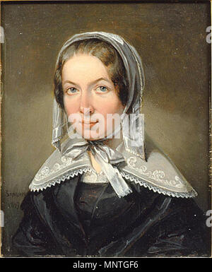 Q 18580601. Portrait von fredrika Bremer (1801-1865). 1843. 1019 Portrait von fredrika Bremer von Johan Gustaf Sandberg 1843 Stockfoto