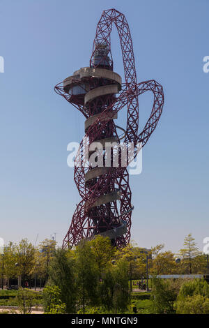 Arcelormittal Orbit Skulptur an der Queen Elizabeth Olympic Park in London. Stockfoto