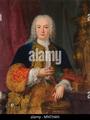 . Englisch: Infante Pedro von Portugal (später König Consort Peter III. von Portugal), 1745 (Alter 28). Português: Infante Pedro de Portugal (Mais tarde, Rei Consorte Pedro III), em-retrato de 1745 (28 Anos de Idade). . 1745. 1022 Portrait der Infante Pedro (1745) Stockfoto