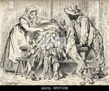 . Abbildung für Charles Perrault Le Petit Poucet von Histoires ou Contes du Temps passé: Les Contes de Ma mère l'oye (1697). Gustave Doré's Illustration erscheint in einer Auflage 1867 berechtigt, Les Contes de Perrault. Vierte von elf Gravuren. 1897. Gustave Doré (1832-1883) Alternative Namen Paul Gustave Doré, Paul Gustave Doré Louis Christophe Beschreibung französischer Maler, Zeichner, Kupferstecher und Karikaturist Geburtsdatum / Tod am 6. Januar 1832 23. Januar 1883 Ort der Geburt / Tod Strasbourg Paris arbeiten Standort Paris Aufsicht: Q6682 VIAF: 41839207 ISNI: 0000 0001 Stockfoto