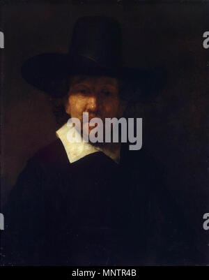 Portrait von Jeremias de Decker (1609-1666), Dichter 1666. 1049 Rembrandt - Portrait von Jeremias de Decker - WGA 19156 Stockfoto