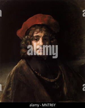 Portrait von Titus circa 1657. 1050 Rembrandt - des Künstlers Sohn Titus - WGA 19171 Stockfoto