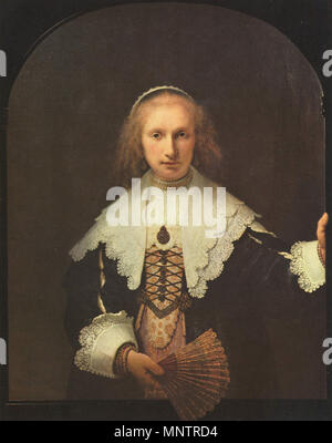English: Porträt der Agatha Bas 1641. 1051: Rembrandt Harmensz. van Rijn 080 Stockfoto
