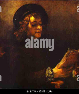 Titus van Rijn, der Sohn des Künstlers, Lesen ca. 1656-1657. 1051: Rembrandt Harmensz. van Rijn 104 c Stockfoto