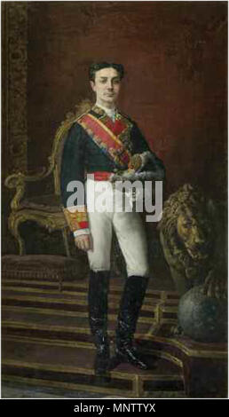 1058 Retrato del Rey Alfonso XII de España (Universidad de Salamanca) Stockfoto