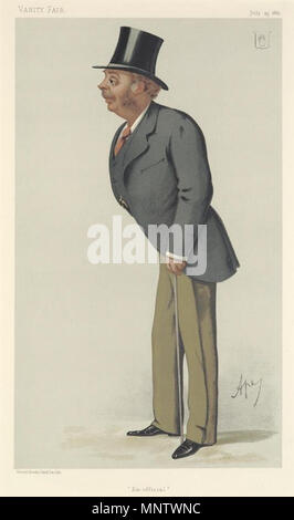 . Englisch: Karikatur von Sir M, Weiß Ridley Bt MP. Bildunterschrift lesen ' Ex-Offizielle". 1881. Carlo Pellegrini (1839-1889) Alternative Namen Singe, Ape Beschreibung italienische Künstler und Karikaturist Geburtsdatum / Tod am 25. März 1839 vom 22. Januar 1889 Ort der Geburt / Todes Capua in London arbeiten Standort London Authority control: Q 935877 VIAF: 91408204 ISNI: 0000 0001 1684 9584 ULAN: 500106277 94116782 LCCN: n NLA: 35070756 WorldCat 1061 Matthew White Ridley Vanity Fair vom 23. Juli 1881 Stockfoto