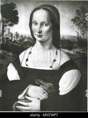 . Bildnis einer Dame mit Kaninchen. ca. August 1507. Ridolfo Del Ghirlandaio (1483-1561) Alternative Namen Ridolfo Bigordi Beschreibung Sohn des italienischen Malers Domenico Ghirlandaio Datum der Geburt / Tod 14. Februar 1483 vom 6. Juni 1561 Ort der Geburt / Tod Florenz Florenz arbeiten Zeitraum Renaissance arbeiten Ort Florenz Authority control: Q 64881 VIAF: 3647820 ISNI: 0000 0000 6685 3357 ULAN: 500002132 LCCN: Nr 2002032668 WGA: GHIRLANDAIO, Ridolfo WorldCat früher zu Piero di Cosimo (1462 - 1522) Alternative Namen Piero di Lorenzo Русский: Пьеро ди Козимо Descript zugeschrieben Stockfoto